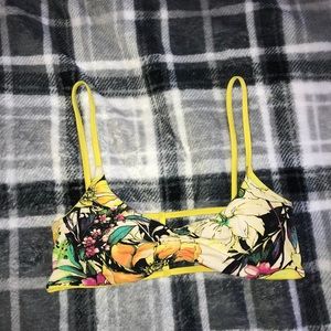 San Lorenzo Yellow Floral Bikini Top